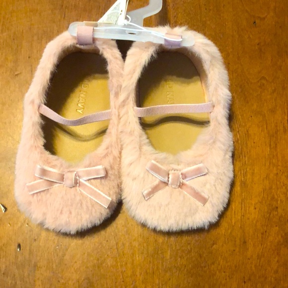 Cozy faux fur ballet flats for baby girl 12-18 months - Picture 1 of 7